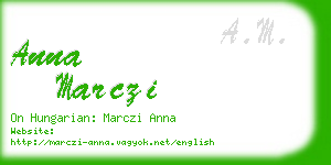 anna marczi business card